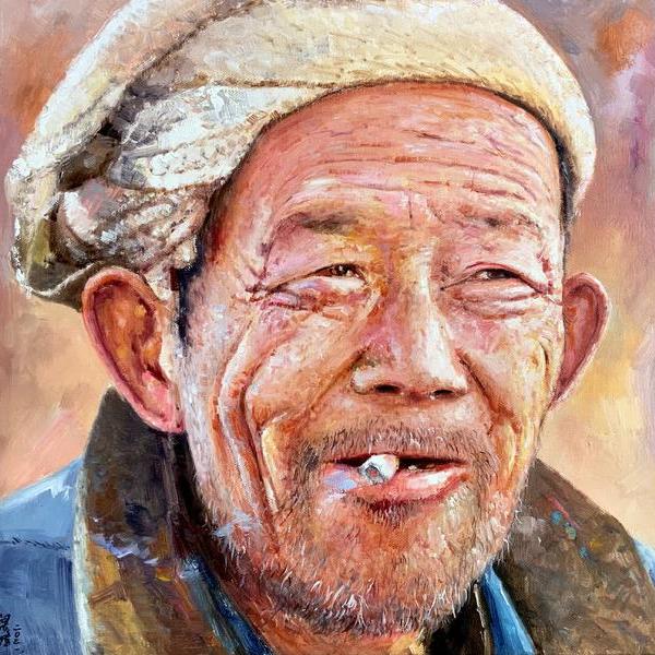 梁峰-抽烟的老汉