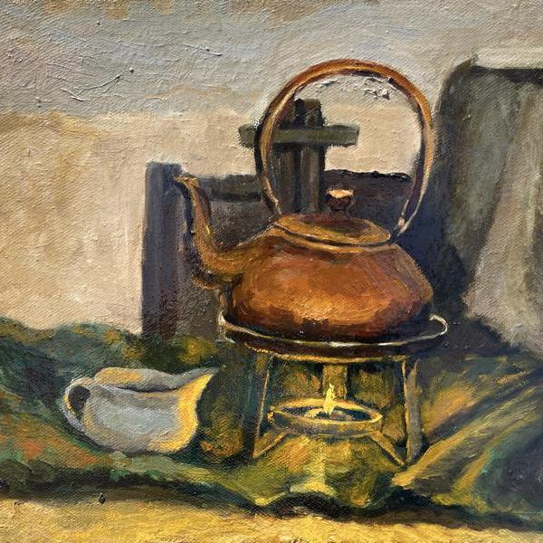 戴子博-逐渐被火焰加热的铜壶