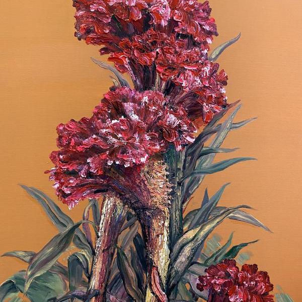 宋宏杰的更多作品大家的评论225次浏览鸡冠花油画(布面油画),80×60cm