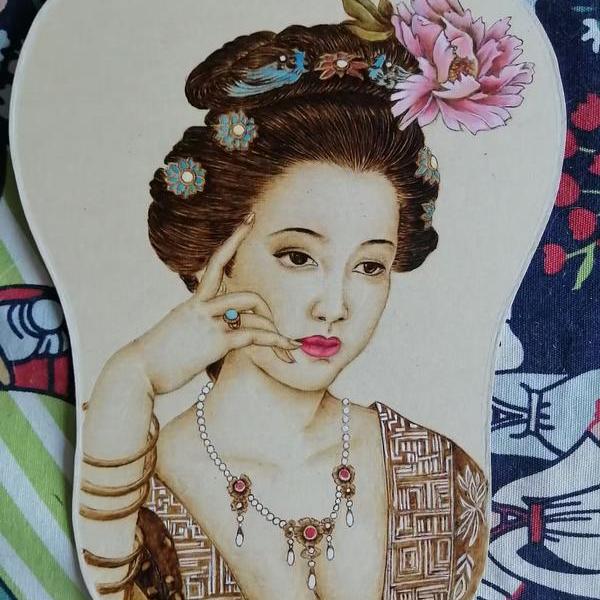 烙画美女人物 - 梵华的作品 | artand - 与艺术家面对面的在线画廊