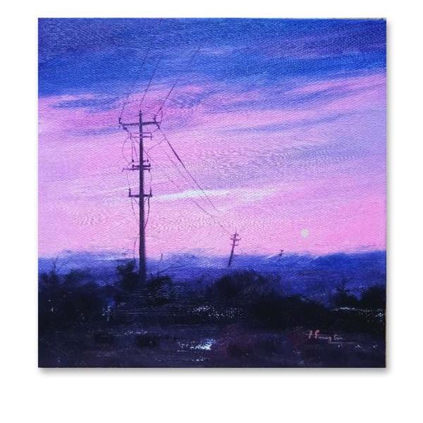 黄洪涛-油画风景小画-晚霞