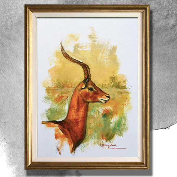 黄洪涛-油画动物作品系列之- 羚羊