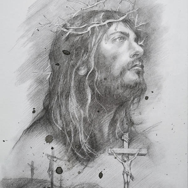 素描人物小稿青苹果