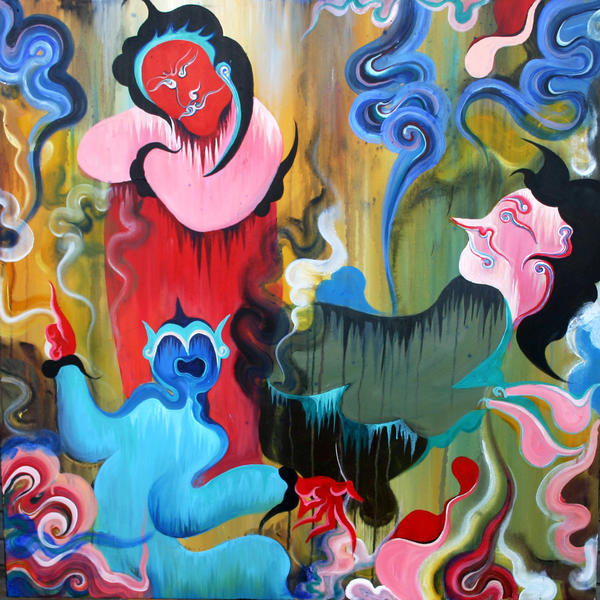 朱敬一-桃园结义图 be sworn brother 朱敬一绘画