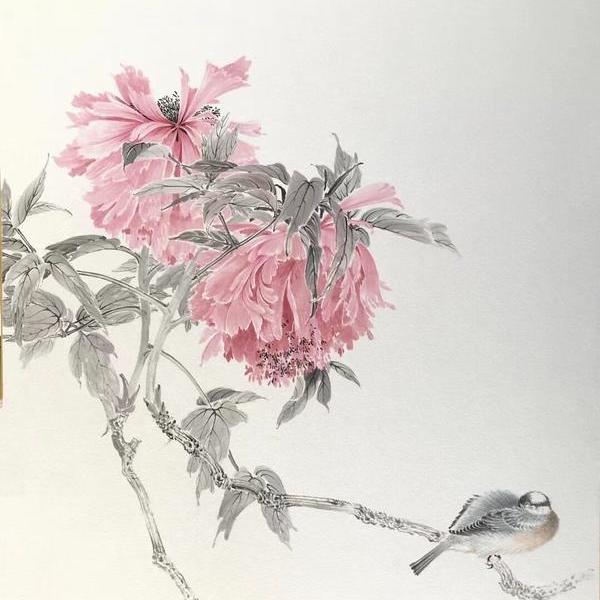 没骨花鸟扇面 - 王彬的作品 | artand - 与艺术家面对面的在线画廊