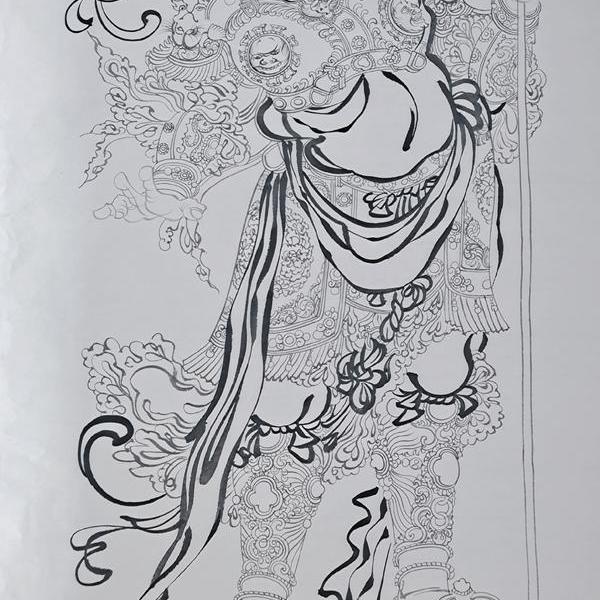 徐爱红-国画:南方增长天王