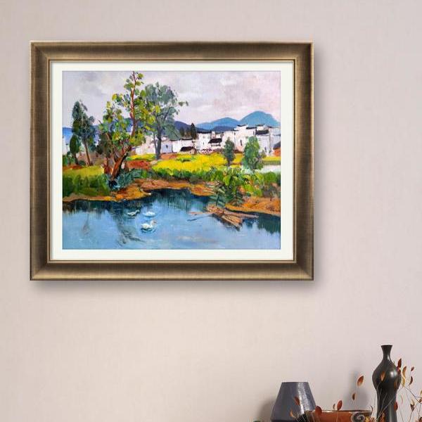 《婺源印象》60×80cm油画-杨丽娜作品