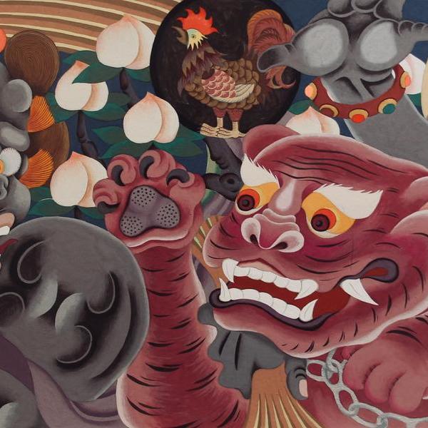 赵盈利-民间门神-神荼和郁垒