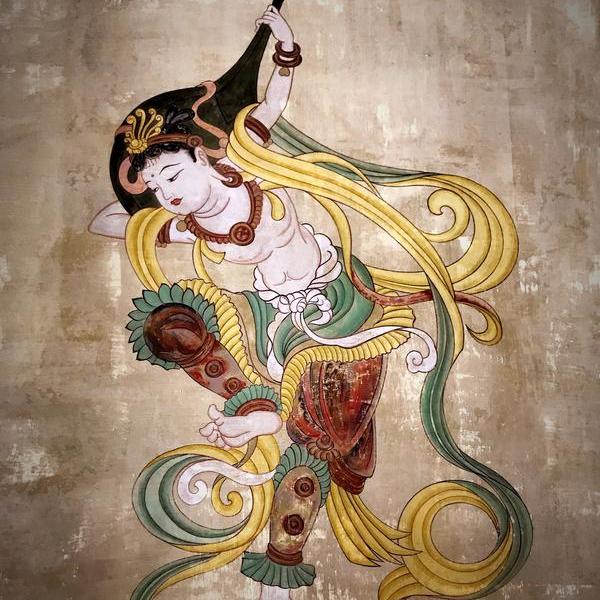 李想 佛像画-反弹琵琶