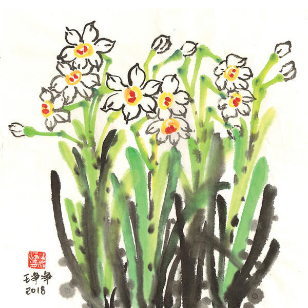 花卉系列-秋海棠 - 王净净的作品 | artand - 与艺术家面对面的在线