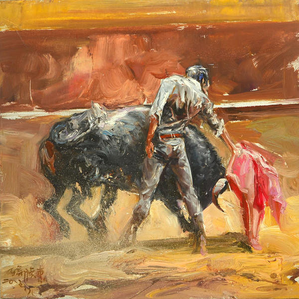 孙晓东-孙晓东原创油画作品《斗牛士》