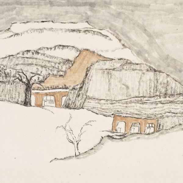 隋在-陕北窑洞写生