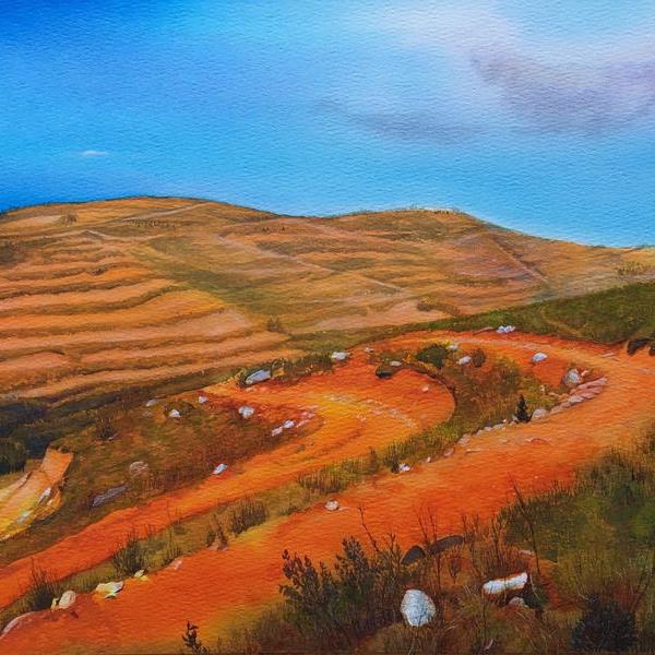 稻梗与杉树 - 张玲的作品 | artand - 与艺术家面对面的在线画廊