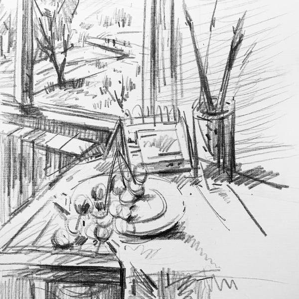 2019年作品静物素描2019年作品窗前2019年作品花卉静物2019年作品静物